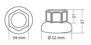 Set 40 copribulloni in acciaio inox lucidato - Ø 32 mm - immagine 3