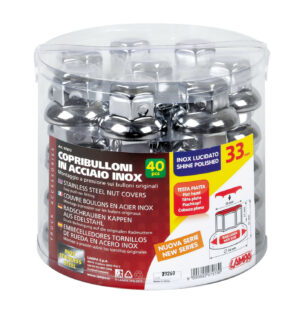 Set 40 copribulloni in acciaio inox lucidato - Ø 33 mm - immagine 4