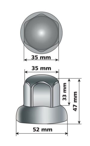 Set 10 copribulloni in acciaio, testa tonda - Ø 32 mm - immagine 4