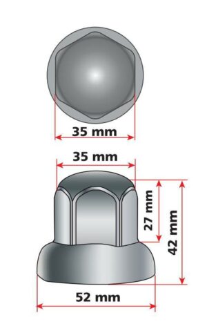 Set 40 copribulloni in acciaio, testa tonda - Ø 32 mm - immagine 3