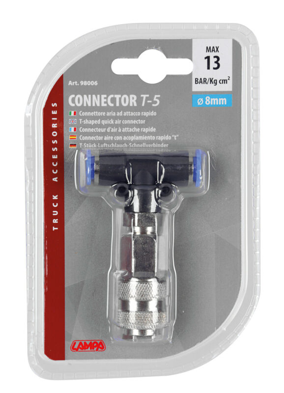 T-5, connettore aria ad attacco rapido, Ø 8 mm - immagine 3
