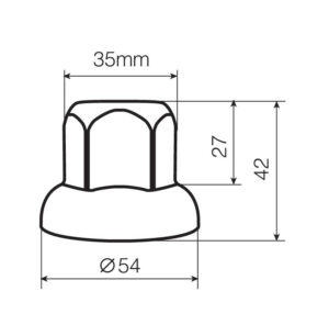 Set 40 copribulloni in acciaio inox lucidato - Ø 33 mm - immagine 2