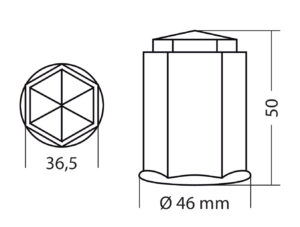 Set 10 copribulloni in ABS - Ø 32 mm - Cromo - immagine 4