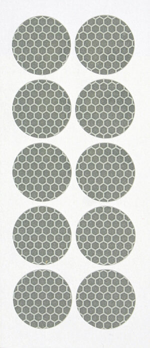 Set 10 adesivi catarifrangenti Ø 27 mm - Bianco
