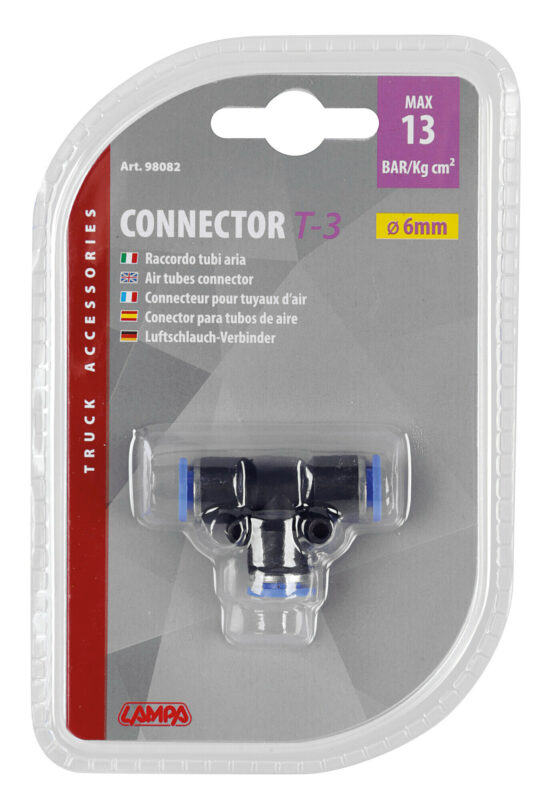 T-3, raccordo tubi aria - Ø 6 mm - immagine 3