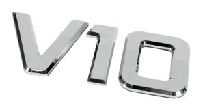 Emblemi motore 3D cromati - 92x210 mm - V10