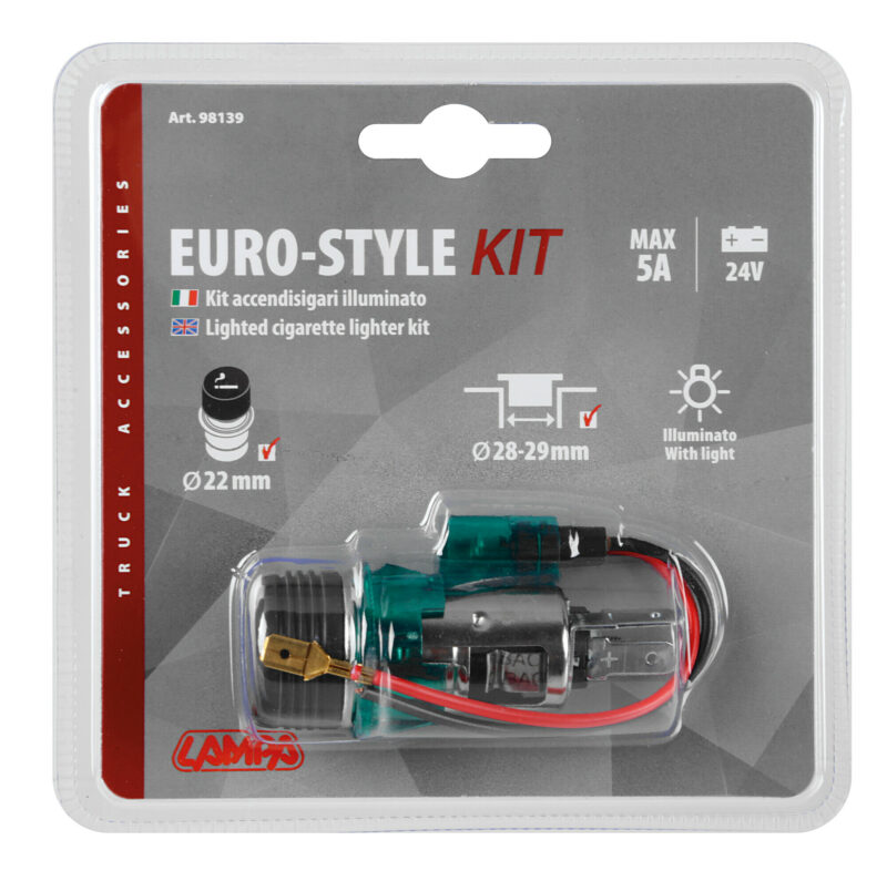 Euro-Style kit accendisigari illuminato 24V - immagine 2