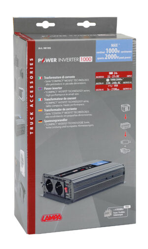 Power Inverter 1000, trasformatore 24V > 220V - immagine 2