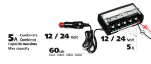 Power-5, centralina di comando, accensione a 5 uscite, 12/24V - immagine 5