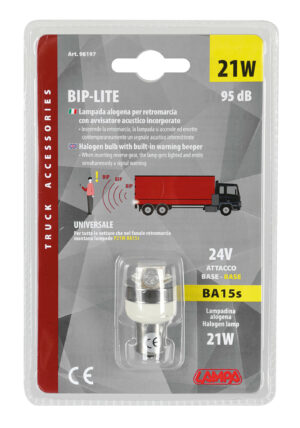 Bip-Lite, Lampadina retromarcia alogena con avvisatore acustico - 24V - immagine 4