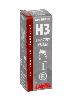 24V Lampada alogena - H3 - 70W - PK22s - 1 pz - Scatola - immagine 4