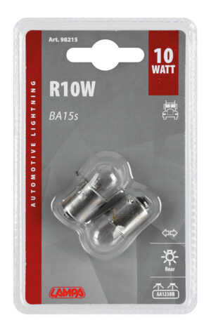 24V Lampada sferica - R10W - 10W - BA15s - 2 pz - D/Blister - immagine 4