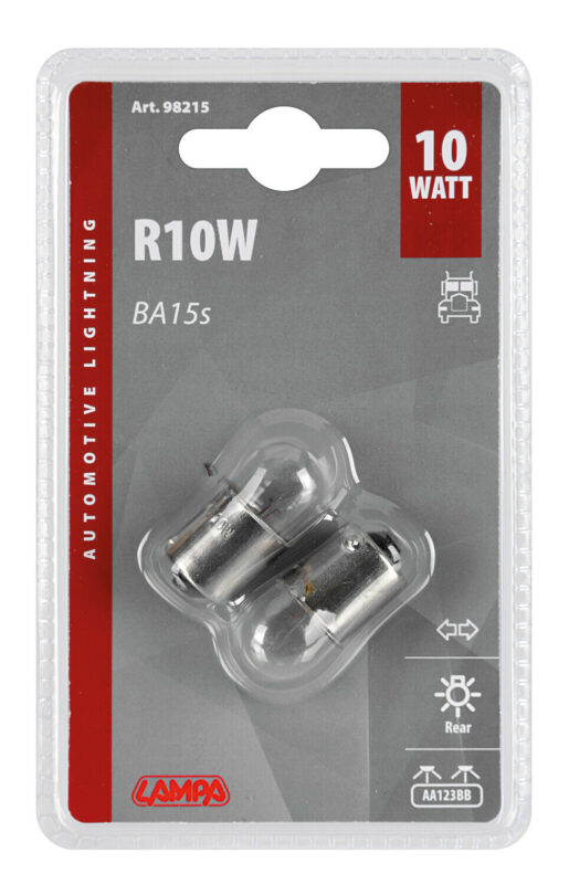 24V Lampada sferica - R10W - 10W - BA15s - 2 pz - D/Blister - immagine 4