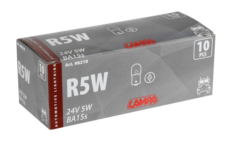 24V Lampada sferica - R5W - 5W - BA15s - 10 pz - Scatola - immagine 4