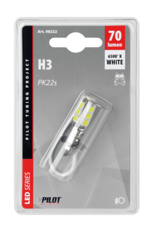 24/28V Hyper-Led 39 - 13 SMD x 3 chips - (H3) - PK22s - 1 pz  - D/Blister - Bianco - immagine 4