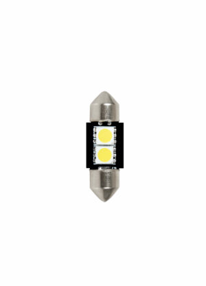 24/28V Led Series - 2 SMD x 3 chips - 10x31 mm - SV8,5-8 - 2 pz  - D/Blister - Bianco - Doppia polarità