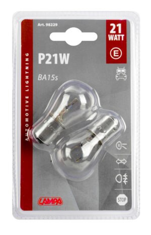 24V Lampada 1 filamento - P21W - 21W - BA15s - 2 pz - D/Blister - immagine 4