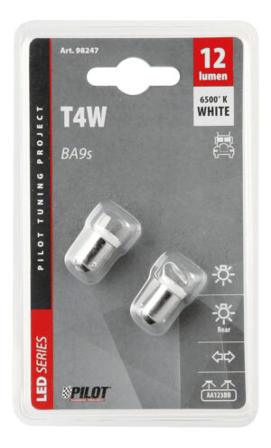 24/28V Led Series - 4 SMD x 1 chips - (T4W) - BA9s - 2 pz  - D/Blister - Bianco - Doppia polarità - immagine 4