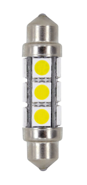 24/30V Led Series - 12 SMD x 3 chips - 11x41 mm - SV8,5-8 - 20 pz  - Sacchetto - Bianco - Doppia polarità