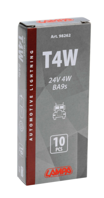24V Lampada micro - T4W - 4W - BA9s - 10 pz - Scatola - immagine 4