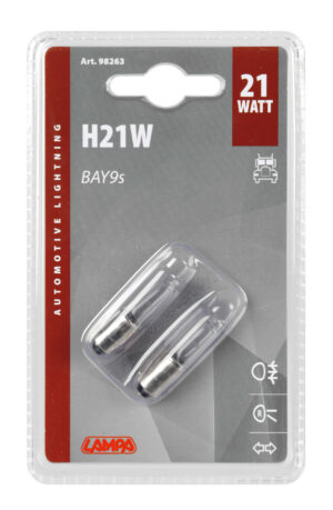 24V Lampada alogena micro - H21W - 21W - BAY9s - 2 pz  - D/Blister - immagine 4