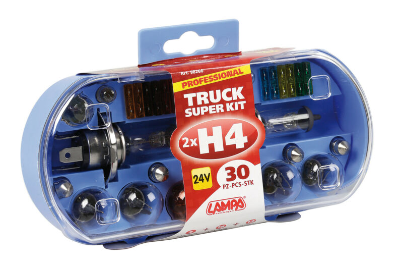 Kit lampade di ricambio 30 pz, alogena 2xH4 - 24V - immagine 3