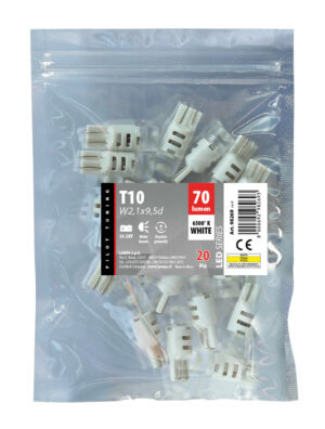 24/28V Mega-Led 3 - 3 SMD x 1 chip - (T10) - W2,1x9,5d - 20 pz  - Busta - Bianco - Doppia polarità - immagine 3