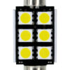 24/30V Led Series - 6 SMD x 3 chips - 15x39 mm - SV8,5-8 - 2 pz  - D/Blister - Bianco - Doppia polarità