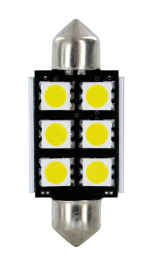 24/30V Led Series - 6 SMD x 3 chips - 15x39 mm - SV8,5-8 - 2 pz  - D/Blister - Bianco - Doppia polarità