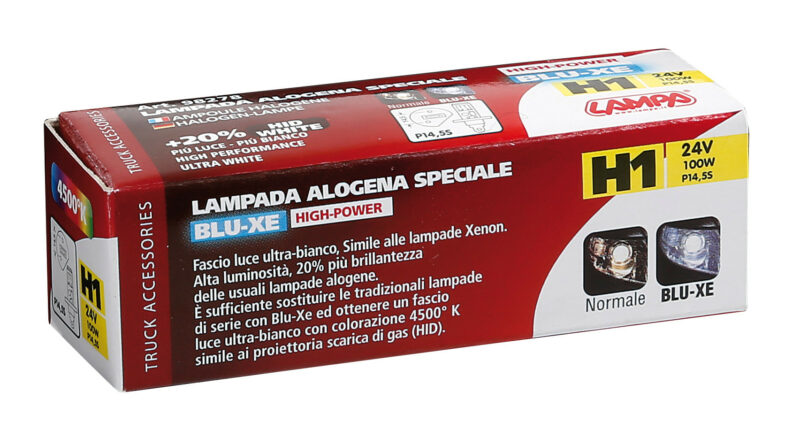 24V Lampada alogena Blu-Xe - (H1) - 100W - P14,5s - 1 pz - Scatola - immagine 3