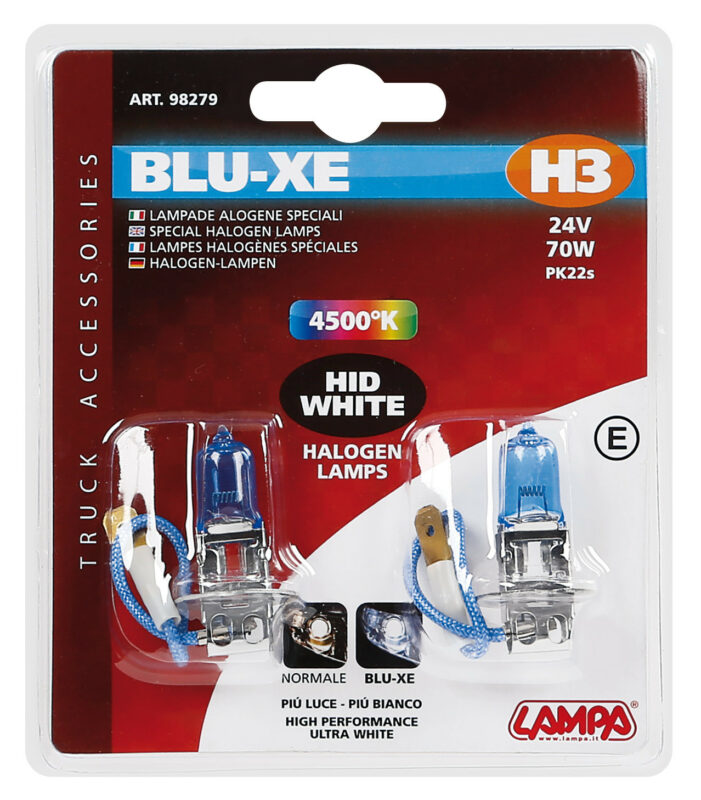 24V Lampada alogena Blu-Xe - H3 - 70W - PK22s - 2 pz - Scatola - immagine 4