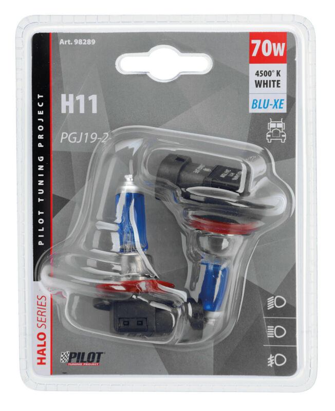 24V Lampada alogena Blu-Xe - H11 - 70W - PGJ19-2 - 2 pz - D/Blister - immagine 4