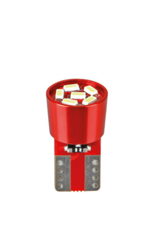 24/30V Led series - 6 Led SMD - (T10) - W2,1x9,5d - 2 pz  - Busta - Rosso - Doppia polarità - Resistenza incorporata