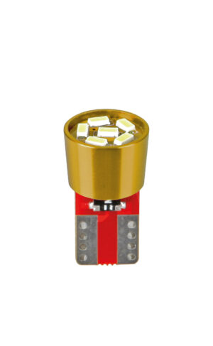 24/30V Led series - 6 Led SMD - (T10) - W2,1x9,5d - 2 pz  - Busta - Arancio - Doppia polarità - Resistenza incorporata