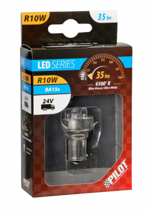 24V Lampada Multi-Led 5 Led - (R10W) - BA15s - 1 pz  - Scatola - Bianco - immagine 4