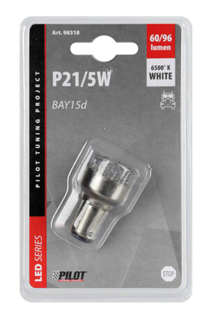24V Lampada Multi-Led 12 Led - (P21/5W) - BAY15d - 1 pz  - D/Blister - Bianco - immagine 4