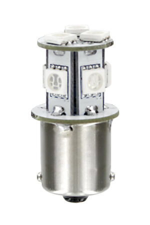 24/28V Led Series - 8 SMD x 3 chips - (P21W) - BA15s - 1 pz  - D/Blister - Arancio - Doppia polarità