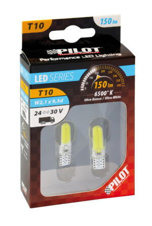 24/30V Mega-Led 24 - 2 SMD x 12 chip - (T10) - W2,1x9,5d - 2 pz  - D/Blister - Bianco - immagine 3