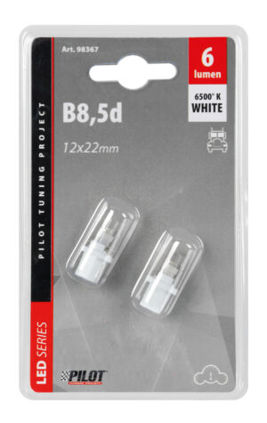 24V Lampada cruscotto 1 Led - B8,5d - 2 pz  - D/Blister - Bianco - immagine 3