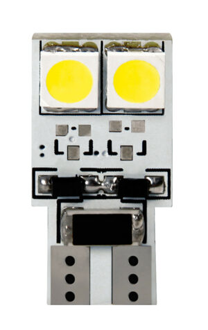 24V Hyper-Led 12 - 4 SMD x 3 chips - (T10) - Bifocus - W2,1x9,5d - 2 pz  - D/Blister - Bianco - Doppia polarità - Resistenza incorporata