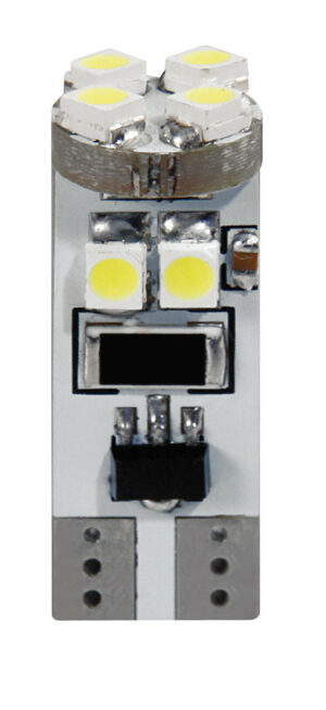 24V Hyper-Led 24 - 8 SMD x 3 chips - (T10) - Trifocus - W2,1x9,5d - 2 pz  - D/Blister - Bianco - Doppia polarità - Resistenza incorporata