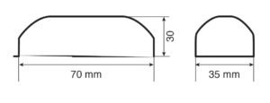 Luce ingombro a 2 Led, 24V - Bianco - immagine 5