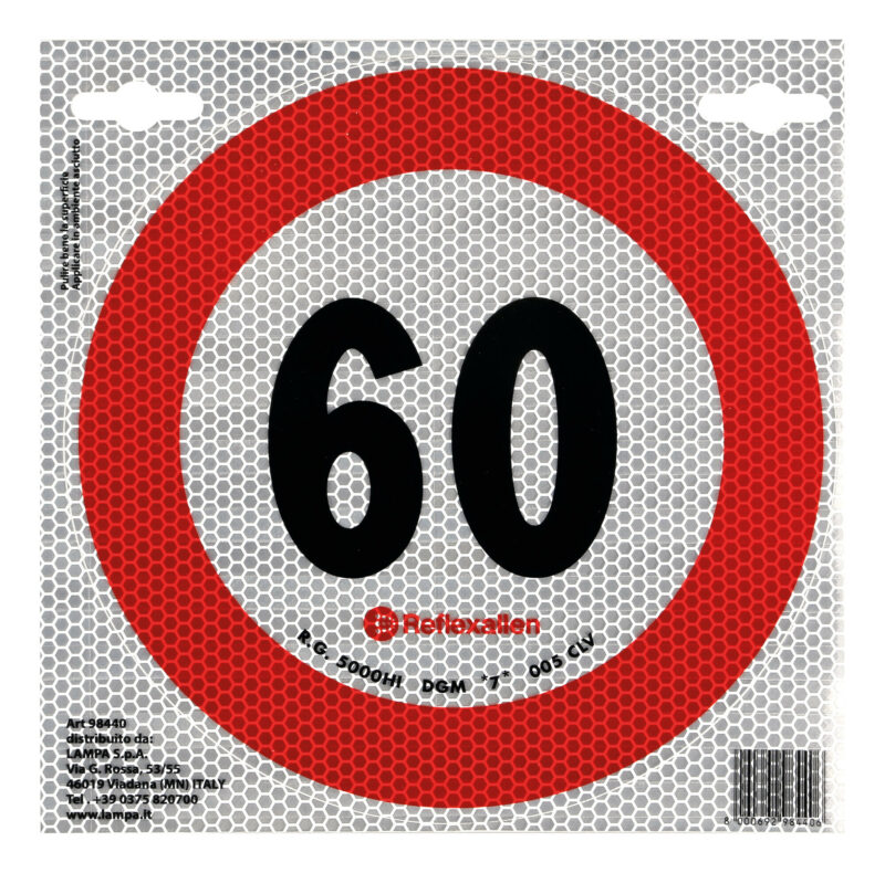 Contrassegno limite velocità - 60 Km/h - immagine 2