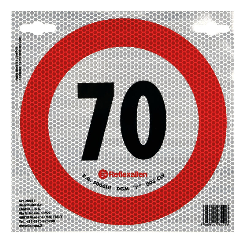 Contrassegno limite velocità - 70 Km/h - immagine 2