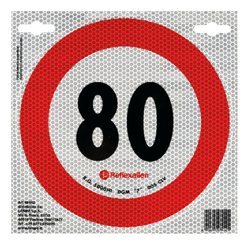 Contrassegno limite velocità - 80 Km/h - immagine 2