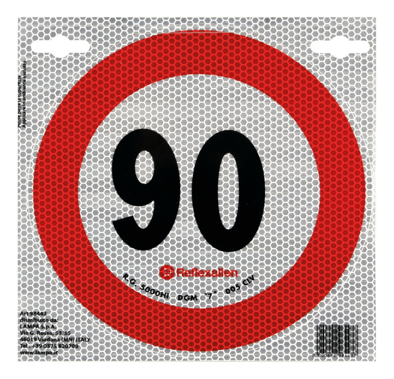 Contrassegno limite velocità - 90 Km/h - immagine 2
