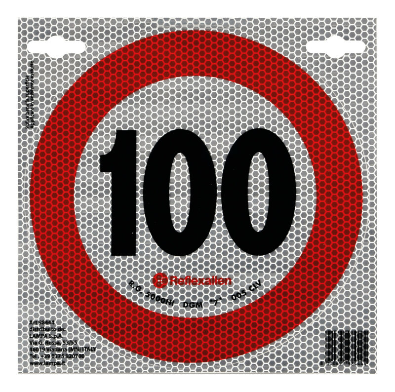 Contrassegno limite velocità - 100 Km/h - immagine 2