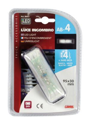 Luce ingombro a 4 Led, 24V - Bianco - immagine 5