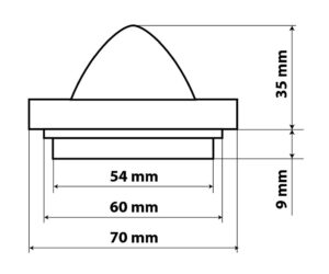 Luce ingombro a 9 Led, 24V - Rosso - immagine 5
