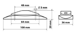 Luce decorativa a 2 Led, 24V - Arancio - immagine 4